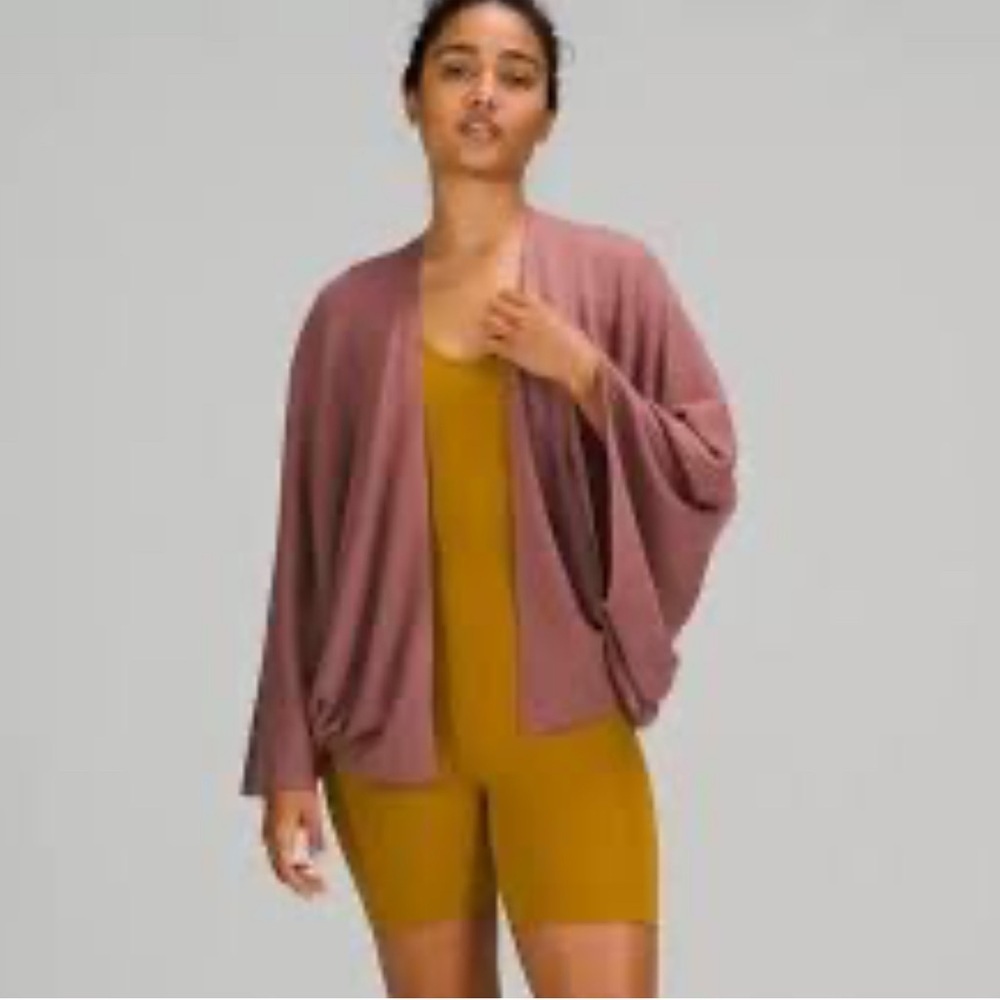 NWT lululemon athletica Cashmere Blend Cashlu Knit Textured Wrap Sweater S/XS